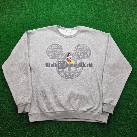 Disney Parks Other - Walt Disney World Mickey Mouse Collage Crewneck Sweatshirt Unisex XL Gray